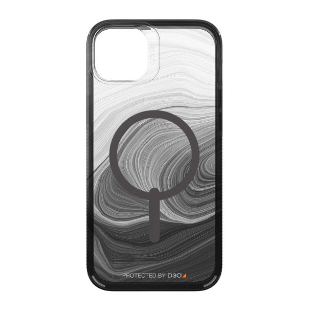 iPhone 14 Plus Gear4 D3O Milan Snap Case - Black Swirl