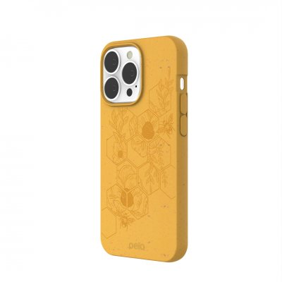 Pela Classic Honey Eco-Friendly iPhone 13 Pro Case - Hive Edition