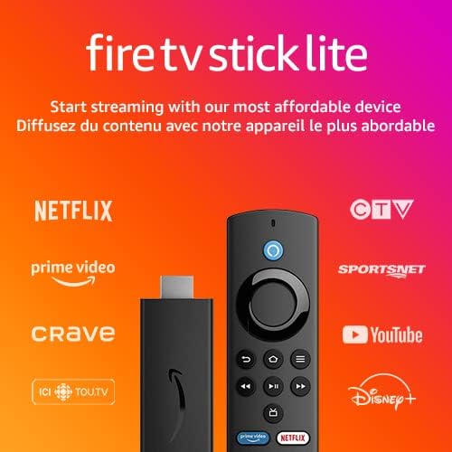 Amazon Fire TV Stick Lite with Alexa Voice Remote Lite (no TV controls)