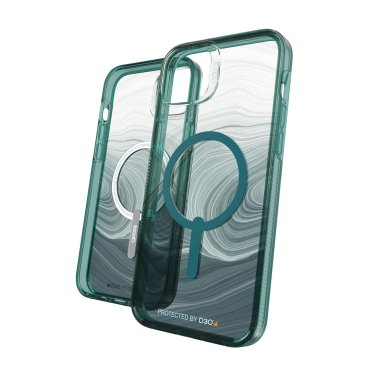 iPhone 14 Plus Gear4 D3O Milan Snap Case - Green Swirl