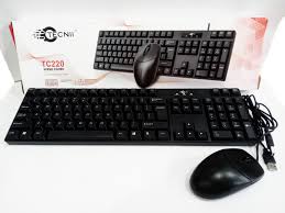 USB Wired Keyboard & Mouse Combo for Windows Mac OS (TECNii TC220)